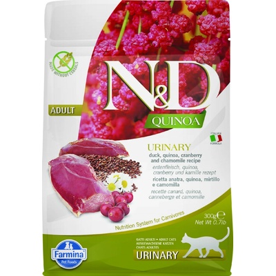 N&D GF Quinoa CAT Urinary Duck & Cranberry 300 g