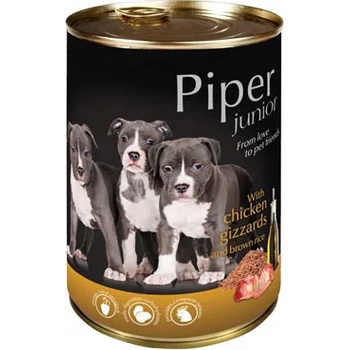 Dolina Noteci Piper Junior Консерва за кученца 400 гр с воденички и кафяв ориз 0905011 - 1 бр