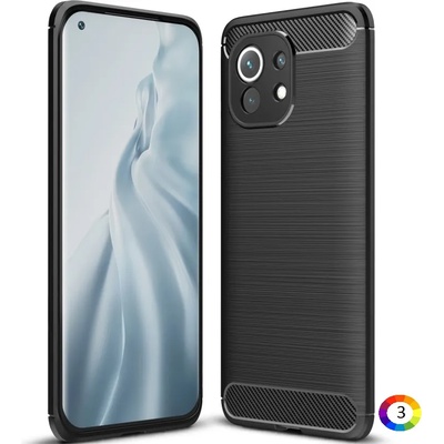 Xiaomi Mi 11 Удароустойчив Carbon Fiber Калъф и Протектор
