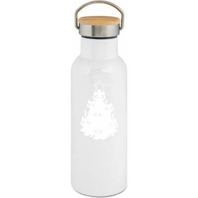123TRIKO termoska Kočičí vánoce, bílý tisk 500 ml