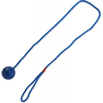 Dog Fantasy Hračka loptička gumová s povrazom mix farieb 5 x 100 cm mix