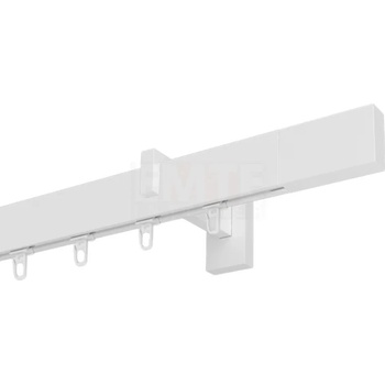 Marcin Dekor Square Line garniža SQUARE biela jednoduchá 160 - 600 cm