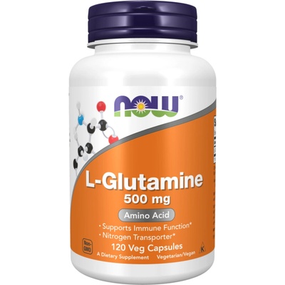 Now Foods L-glutamín 500 mg 120 Veg Kapsúl