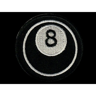 Nášivka EIGHT ball vyšívaná zažehlovací