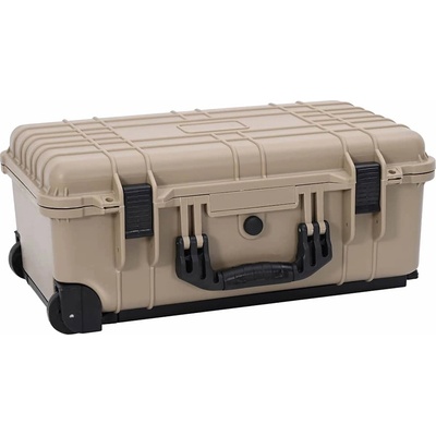 vidaXL Твърд куфар Пясък 56 x 35 x 23 cm Полипропилен и ABS (42008109)