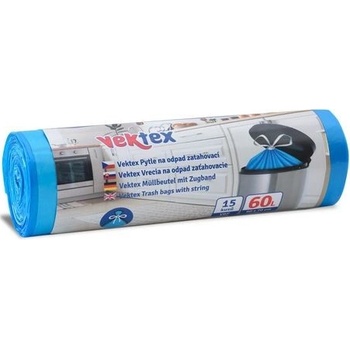 Vektex sáčky odp. V6F zatah. 15µm 60l 15ks modré
