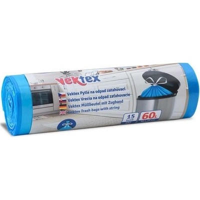 Vektex sáčky odp. V6F zatah. 15µm 60l 15ks modré