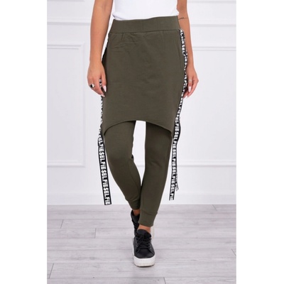 Kesi pants suit with selfie lettering khaki