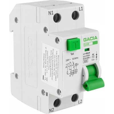 Proudový chránič Gacia 230 V IP20 SL6N 1P+N B20 6kA AC