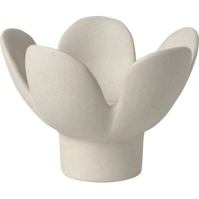 räder Kameninový svícen Flower Beige, béžová barva, keramika