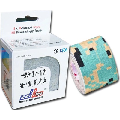 BB Tape Design Kineziologické tejpy Army viacfarebná 500 x 5 cm