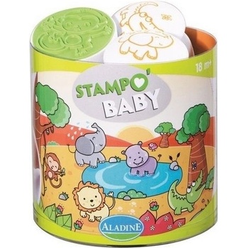 Aladine Doodler Set Di 4 Timbri In Legno Per Bambini – Eco-Friendly, Animali Fattoria, Dai 18 Mesi