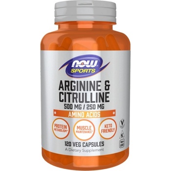 Image 1 of NOW Arginine & Citrulline [120 капсули]