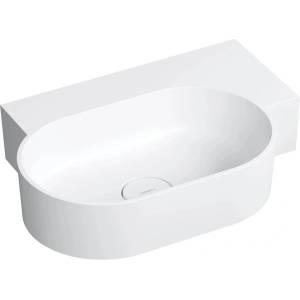 Omnires Lavoar suspendat Omnires Ovo M+ finisaj alb mat 55.5 cm dreapta (OVO555UWPBM)