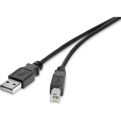 Roline 11.44.8808 USB, USB 2.0 USB-A zástrčka, USB-B zástrčka, 0,8m, černý