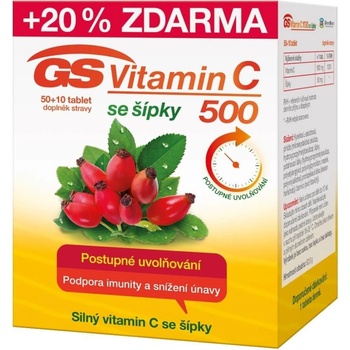 GS Vitamin C 500 se šípky 60 tabliet