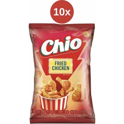 Chio Fried Chicken Style vyprážaný zemiakový snack s príchuťou pečenej kura 10 x 65 g
