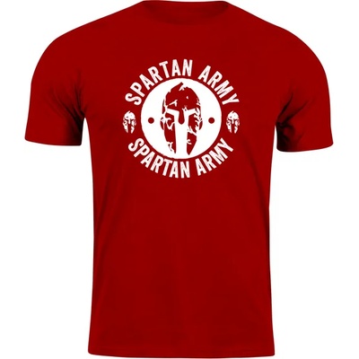 DRAGOWA Тениска с къс ръкав Spartan Army, червена, 160 г/м2 (8256)