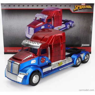 Jada Western star 57x Tractor Truck Spiderman 2009 Modrá Červená 1:24