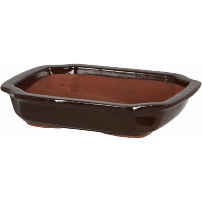 Esschert Design Keramický květináč Bonsai hnědý, 20,5x15x6cm