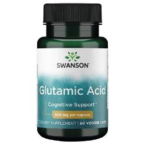 Swanson Glutamic Acid, 500 mg, 60 капсули, Swanson