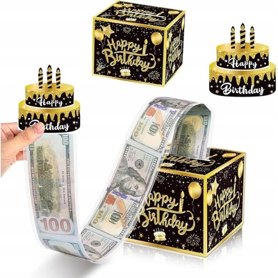 3D narodeninová krabička "exploding box" na vyťahovanie peňazí