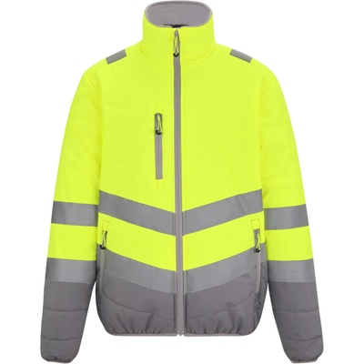 Regatta TRA943 Unisex reflexná termo bunda s prepážkou žltá