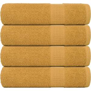 vidaXL Кърпи за душ FROGN 4 бр. Златни 70x140 см 360 г/м2 (136810)