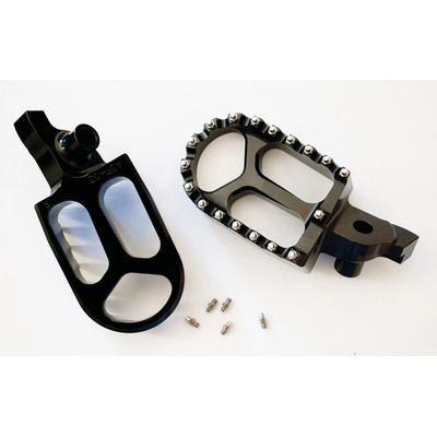 JR stupačky řidiče hliníkové SUZUKI RMZ 250 07-09, RMZ 450 05-07 barva černá (2 kusy)