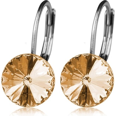 Šperky4U ocelové náušnice Champagne gold NBSS08-CG