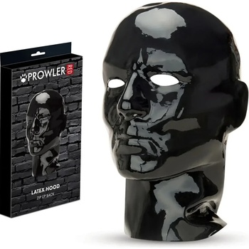 Латексова маска с ефект на загадъчност - Latex Hood Black Prowler Red (PR-F-023)