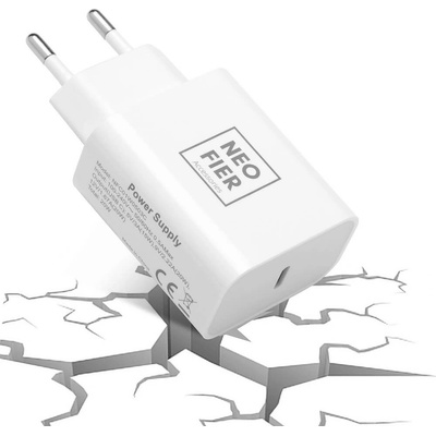 Neofier Захранване за ел. мрежа 20W с USB-C изход и технология за бързо зареждане - NeoFier Wall Charger USB-C 20W PD (бял) (NFC01W0503C)