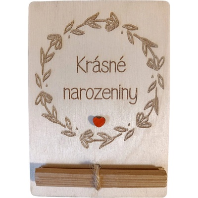 Dekorace z Řečice Dárková karta na bankovku"krásné narozeniny 1"