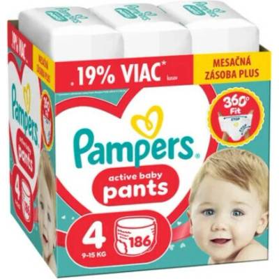 Pampers Active Baby 4 186 ks