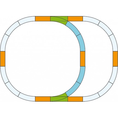 Piko Sada kolejí G pro dvojitý ovál 35302