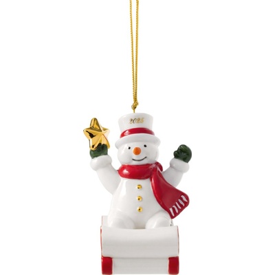 Christmas Classic Vánoční ozdoba sněhulák 2025 6,5x4,5x9,5 cm Villeroy & Boch