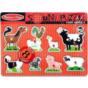 Melissa & Doug Пъзел със звуци Melissa and Doug Селскостопански животни, 50204