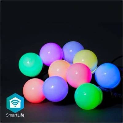 SmartLife NEDIS Wi-Fi chytré dekorativní LED RGB 10 LED's Android & iOS Nedis® 9 m