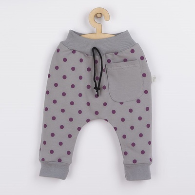 Koala Dojčenské tepláčky Dots sivá