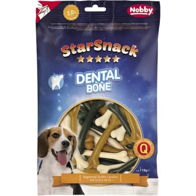 NOBBY Лакомство за куче Star Snack Dental Bone - Chicken, дентален кокал, 8 см, 118 гр, NOBBY Германия - 50489