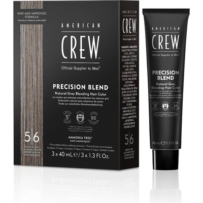 American Crew Precision Blend Natural Grey Blending Hair Color 3 x 40 ml боя 5/6 Medium Ash