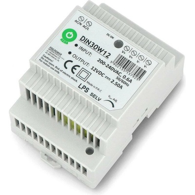 POS, Napájecí zdroj na DIN lištu 30W 12V, DIN30W12