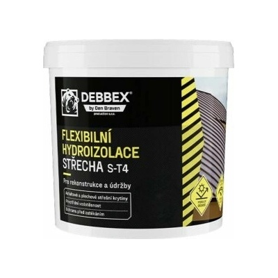 Nátěr hydroizolační střešní DenBit S-T4, Den Braven 30 kg (soudek) červená, balení 1 ks