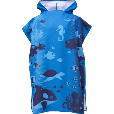 Aquos detské pončo z rýchloschnúceho materiálu Sea Poncho M modrá os