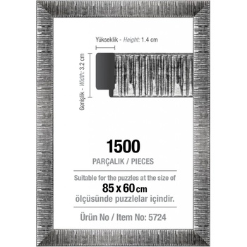 ART PUZZLE Rám na puzzle 85x60cm Silver