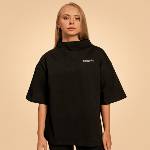 GymBeam BeastPink Дамски топ Bliss Oversized Black XS