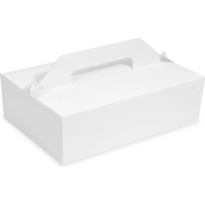 WIMEX s.r.o. Krabica na zákusky (PAP) biely 27 x 18 x 10 cm [50 ks]