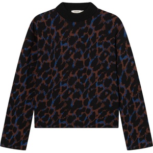 DEDICATED Дамски пуловер DEDICATED Women's Sweater Limhamn Leopard Jumper - Multi Color (117-3874-0114)