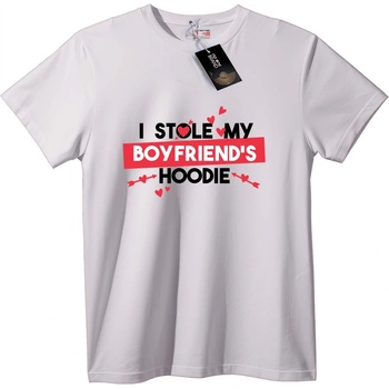 NOONEBRAND Тениска 'Открадвам суичъра на гаджето' - XL, Black