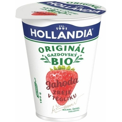 Hollandia Bio jogurt gazdovský jahody 180 g